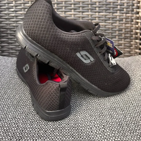 Work Relaxed Sketchers Ghenter SR 772 Black Non Slip Sneaker Womens 9 W Wide 39 - Picture 5 of 14